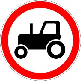 Lipdukas Traktorių eismas draudžiamas kelio ženklas 306
